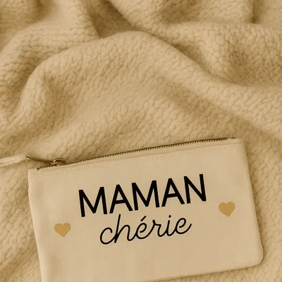 Pochette beige « maman chérie »